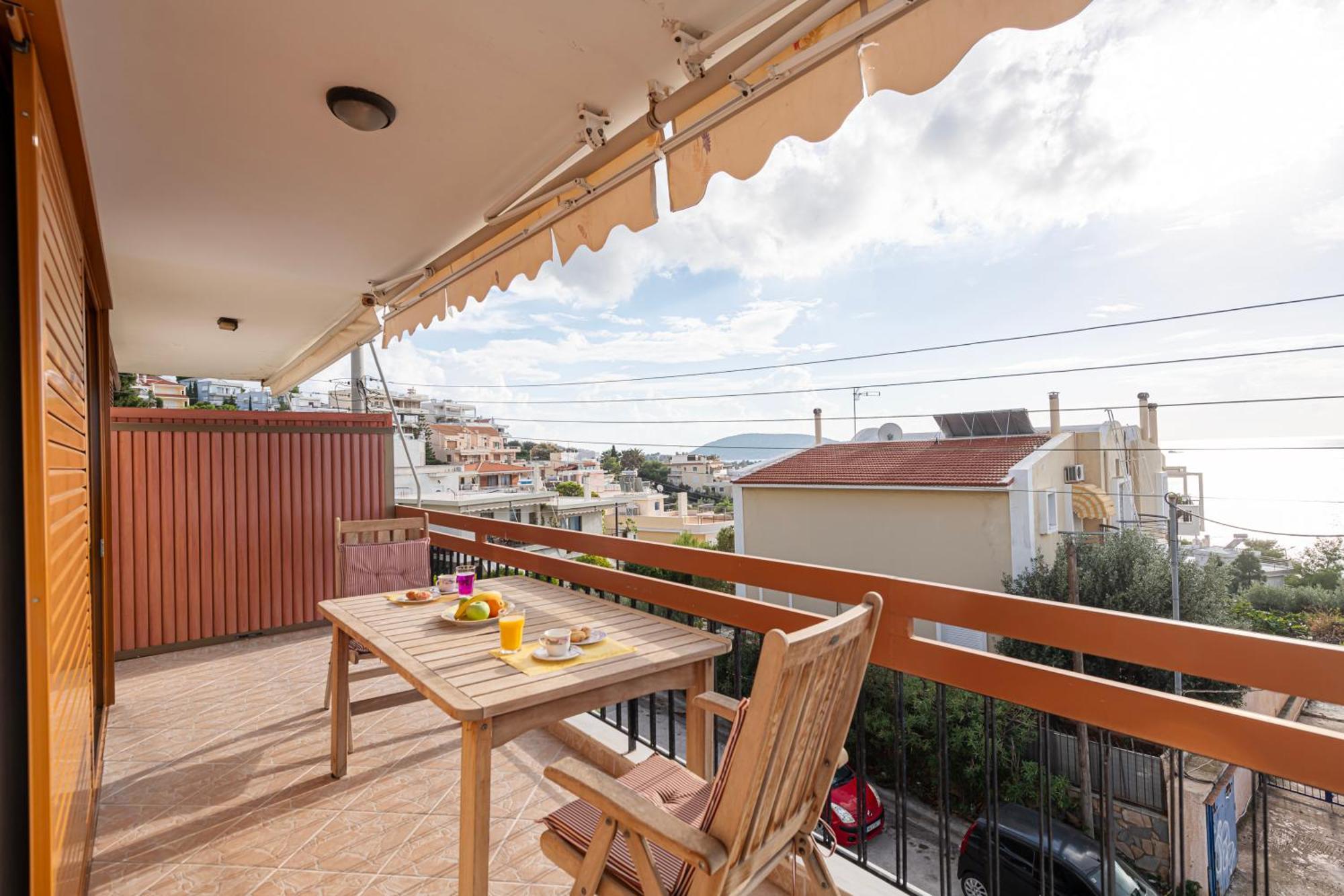 Sea View Apartment 100M From The Beach Saronida Экстерьер фото