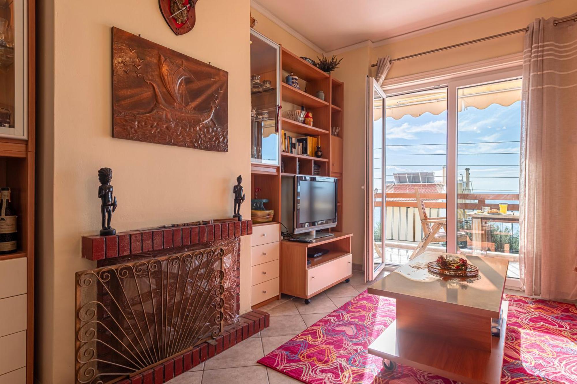 Sea View Apartment 100M From The Beach Saronida Экстерьер фото
